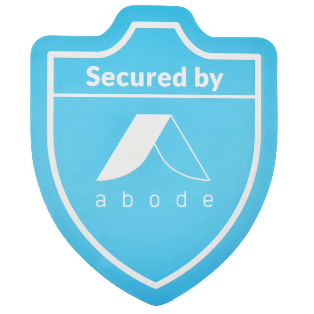 "Secured by abode" Sticker (Forward / Window mount)